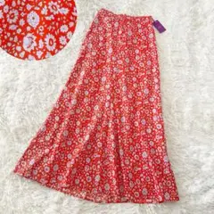 【新品未使用】LIBERTY ダンジョスカイ ロングスカート レッド