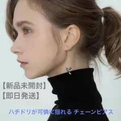【新品未開封】【即日発送】チェーンピアス《ハチドリモチーフ》