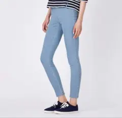 新品未使用☆GU デニムクロップド レギンスパンツ