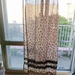 ヒョウ柄レースカーテン