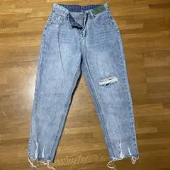 ダメージデニムパンツ Sサイズ ライトブルー