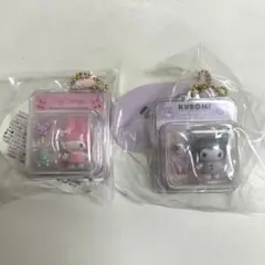 サンリオ マイメロ　クロミ　ミニチュアパッケージ チャーム　２点セット