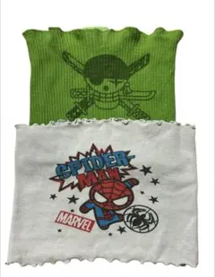 スパイダーマン 18×23cmワンピース36×19cm腹巻き 2枚セット子供用