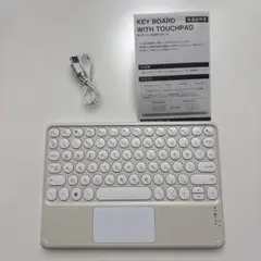 【美品】Bluetoothキーボード タッチパッド付き、箱、6月購入レシートあり