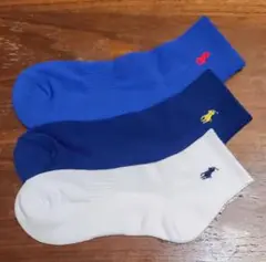 ポロ ラルフローレン　新品　メンズ　靴下(ブルー/ネイビー/ホワイト)