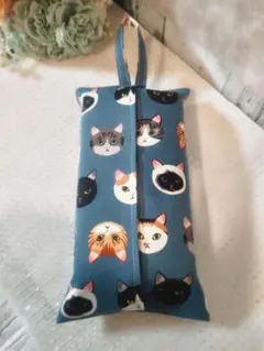 ねこ柄　ティッシュカバー　ソフトパックティッシュカバー　猫　ネコ