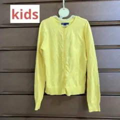 GAP kids Lサイズ（140）イエローカーディガン穴あき編み