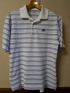 【美品】 adidas ストライプ ポロシャツ メンズ トップス Mサイズ