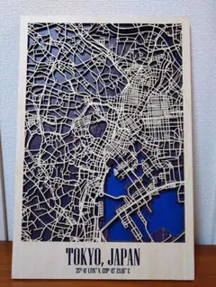3D Wood City Map TOKYO