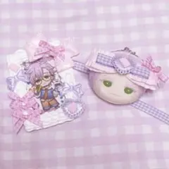 B8 デコケース トレカケースデコ ヘッドドレス おまんじゅう リボン セット