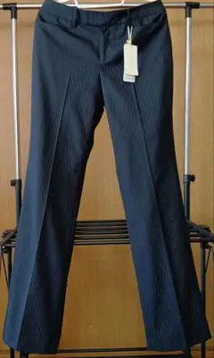 Perfect Suit 黒ストライプパンツ　洗える＆伸縮素材　13号