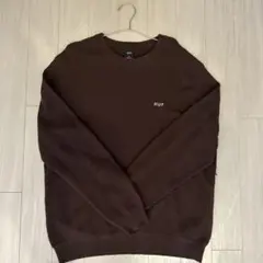 HUF ブラウン クルーネックスウェット