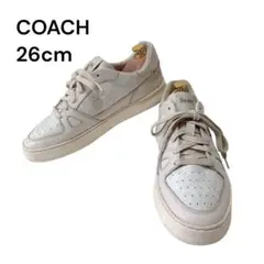 COACH コーチ スニーカー シューズ　ホワイト　26cm