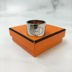 HERMES(エルメス) Hロゴ シルバー スカーフ リング KK647
