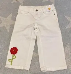 カプリパンツ 花刺繍 サイズ110