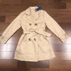 新品 ベージュ ダブルブレストコート　トレンチコート　140 エムシーシスター