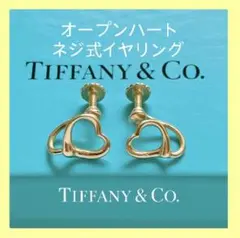 【希少】 ティファニー オープンハート ネジ式 イヤリング シルバー925