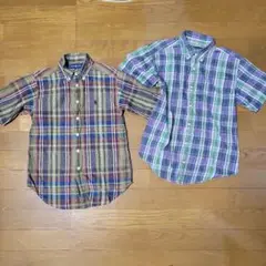 ラルフローレン　140　男の子　半袖　チェックシャツ　２枚　まとめ売り