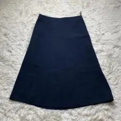 【美品】セオリーリュクス ロングスカート サイズ38 Mネイビー