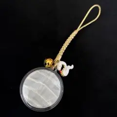 金運上昇✨輝く白蛇 鈴御守り〈金〉