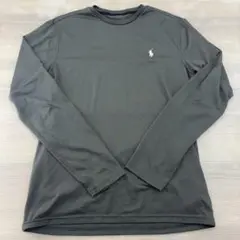 $ Polo グレー クルーネックロングスリーブ カットソー