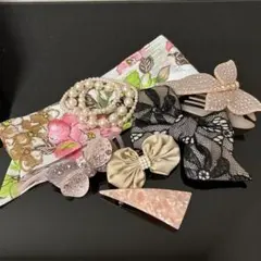ヘアクリップ　バレッタヘアピン7点セット