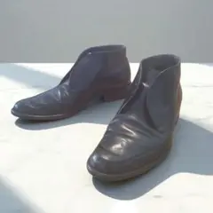 【高級レザー使用】BALLY プレーントゥ レザーブーツ　チャッカブーツ