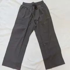 ワイドパンツ 9分パンツ 接触冷感 グレー L メンズ