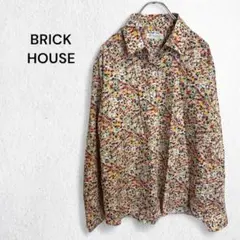 ブリックハウス 小花柄シャツ ブラウス 長袖トップス 綿100％ コットン