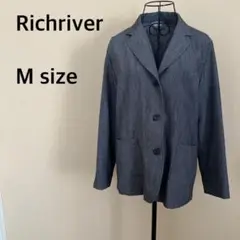 【Richriver】レディース/オーバーサイズジャケット/グレー/長袖