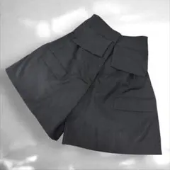 B3》ヒューゴボス　キュロットパンツ　フロントポケット付き　スーパー100
