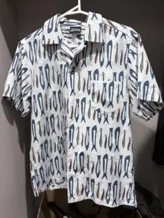 columbia black label魚柄 半袖シャツ