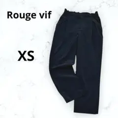 ルージュヴィフ パンツ テーパード ウエストゴム 黒ゴム ストレッチ 36/S