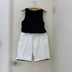 【美品】ILLS 白ハーフパンツと黒 タンクトップ セット