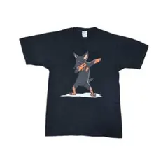 PORT & COMPANY ミニピン 犬 半袖 Tシャツ US古着 古着