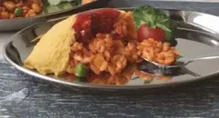 食品サンプル　オムライス プレートセット