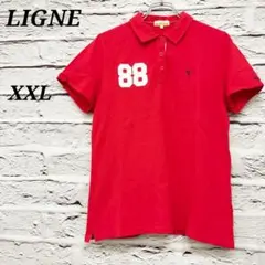クラブメッド【XXL】88刺繍ポロシャツ リゾートロゴ 半袖 赤 春夏 メンズ
