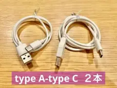 USBケーブル　typeA typeC ２本