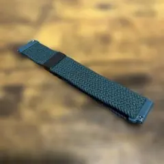 ダークグリーン スマートウォッチ用編み込みバンド22mm