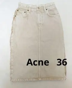 アクネ Acne Studios デニム スカート コットン ベージュ
