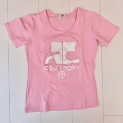 courrèges ピンク 半袖Tシャツ