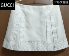 GUCCI グッチ ミニスカート シルク混合
