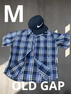 old gap オールドギャップ　短丈　チェック　シャツ　M city boy