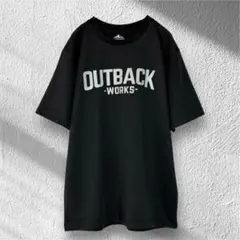 アウトバックワークス　半袖ドライＴシャツ　速乾性　Ｍ　ブラック　シンプル