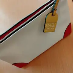 ESTEE LAUDER ホワイトレッドポーチ