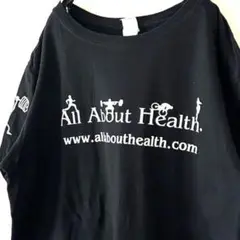 ギルダン All About ヘルス Tシャツ L ブラック 黒 古着