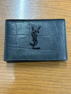SAINT LAURENT ブラック レザー 名刺入れ