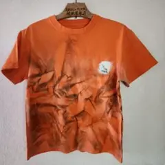 最後の値下げ‼️ オレンジ Tシャツ スプレーアート