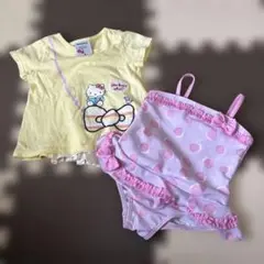 futafuta　ハローキティ　Tシャツ　70cm 女の子水着80cm