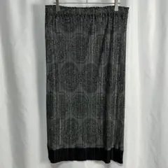 【美品】2006 PLEATS PLEASE 総柄 プリーツスカート グレー